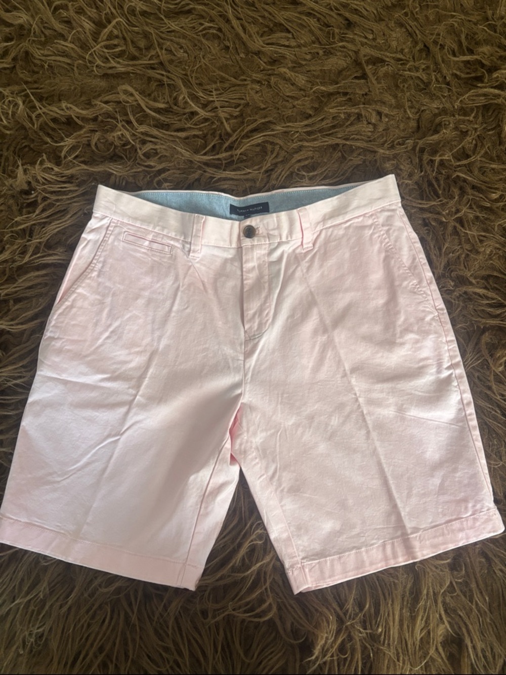 Men's Tommy Hilfiger Pink Casual Cotton Blend Shorts. 34.